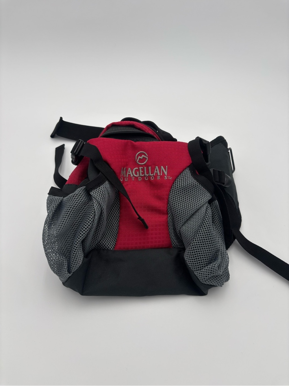 Magellan Outdoors Red and Gray Waist Pack with Mesh Pockets